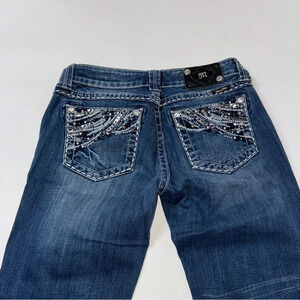 Miss Me Embellished Pocket Easy Boot Mid Rise Jeans Size 27